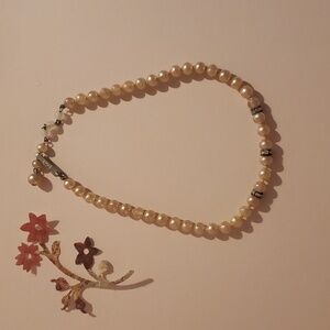 Vintage Single Strand Faux Pearl Choker / Necklace